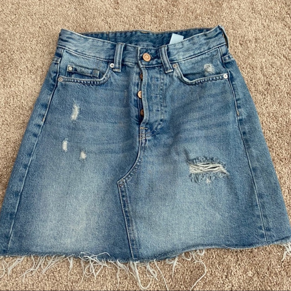H&M HIGH WAISTED DENIM SKIRT